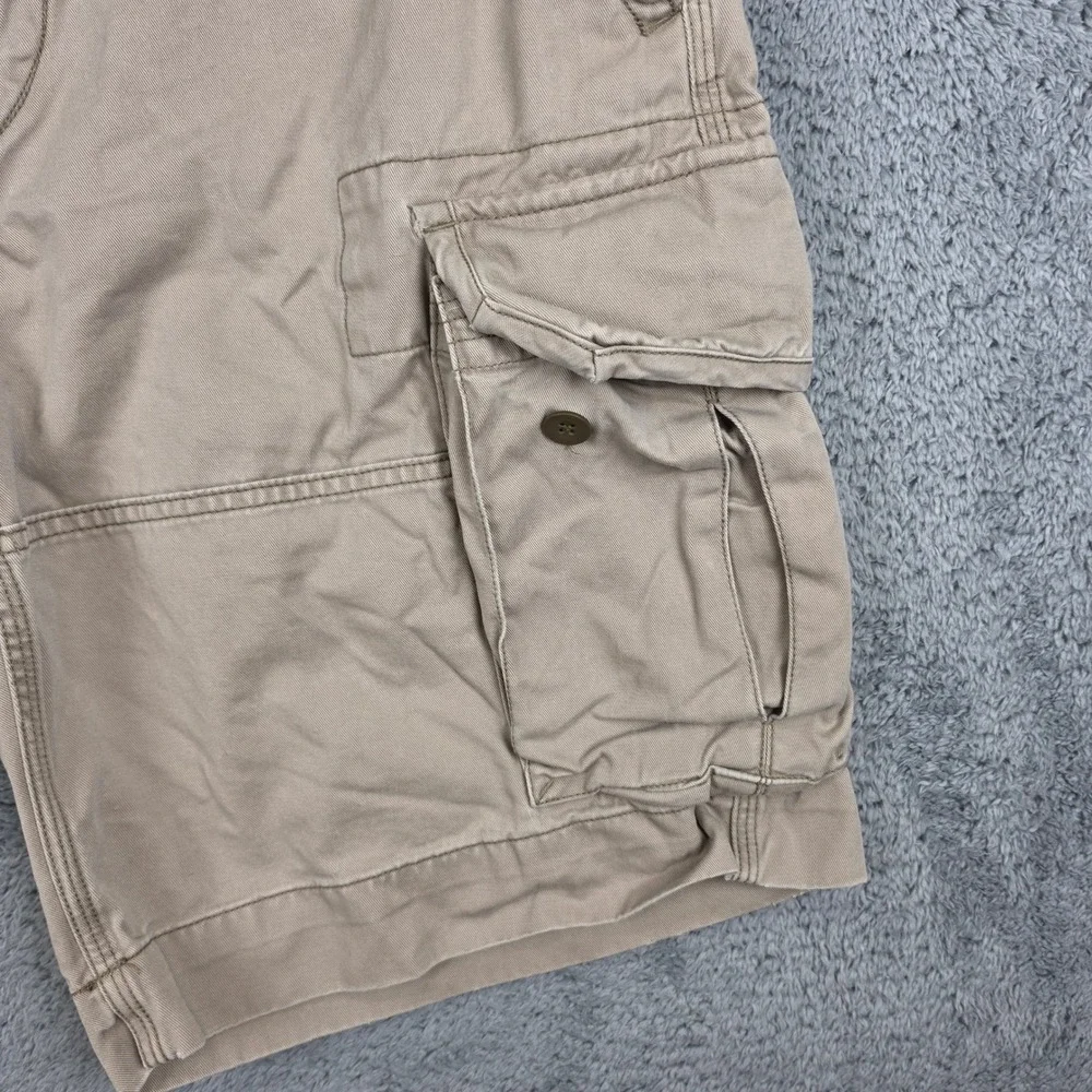 Polo Ralph Lauren Cargo Shorts Mens 34 Tan Classic Heavy Chino Cotton Utility 9